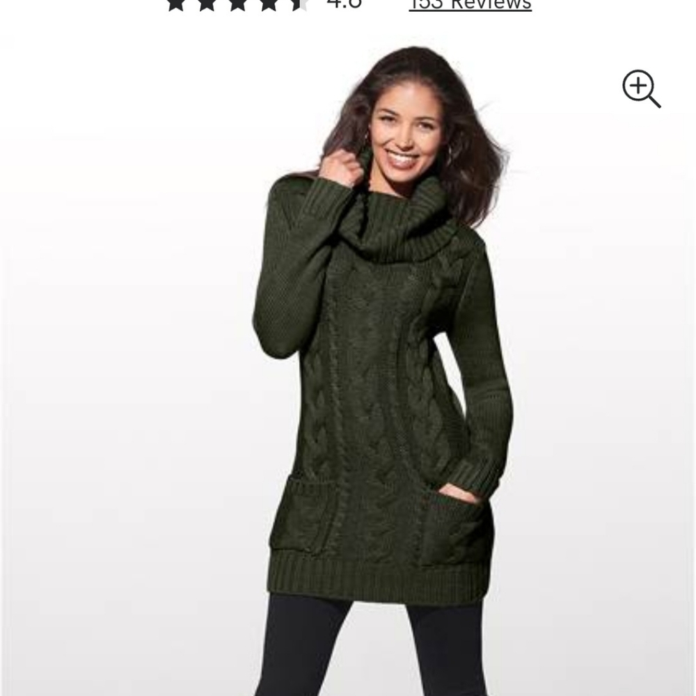 VENUS Sweater Dress,, Olive color,